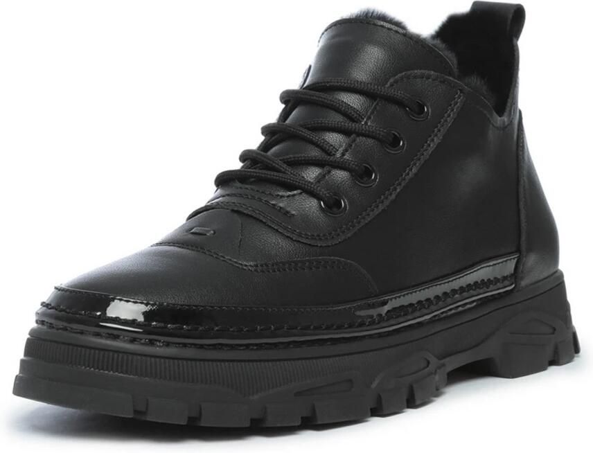 Cesare Gaspari Merino Wool-Lined Chunky Sneakers Black - Foto 5