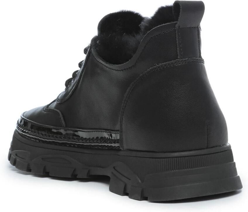 Cesare Gaspari Merino Wool-Lined Chunky Sneakers Black - Foto 2