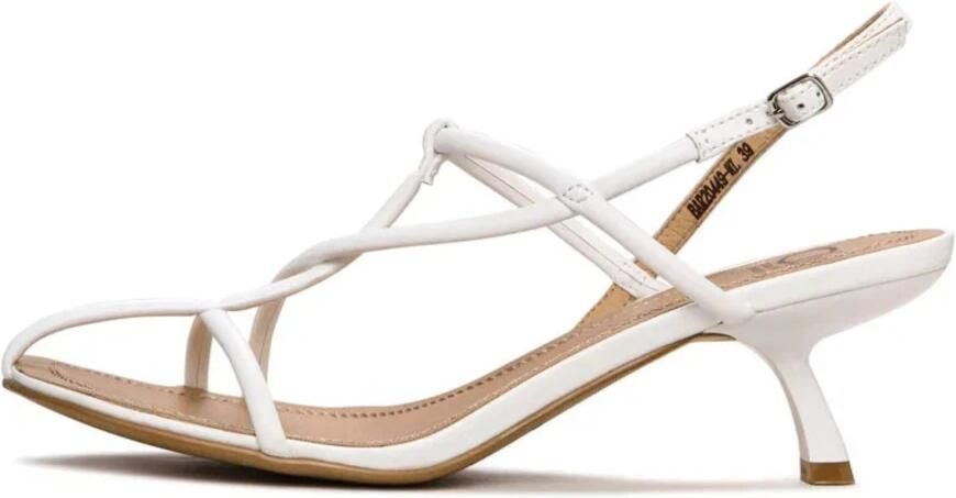 Cesare Gaspari Minimalistische Strappy Hakken Wit