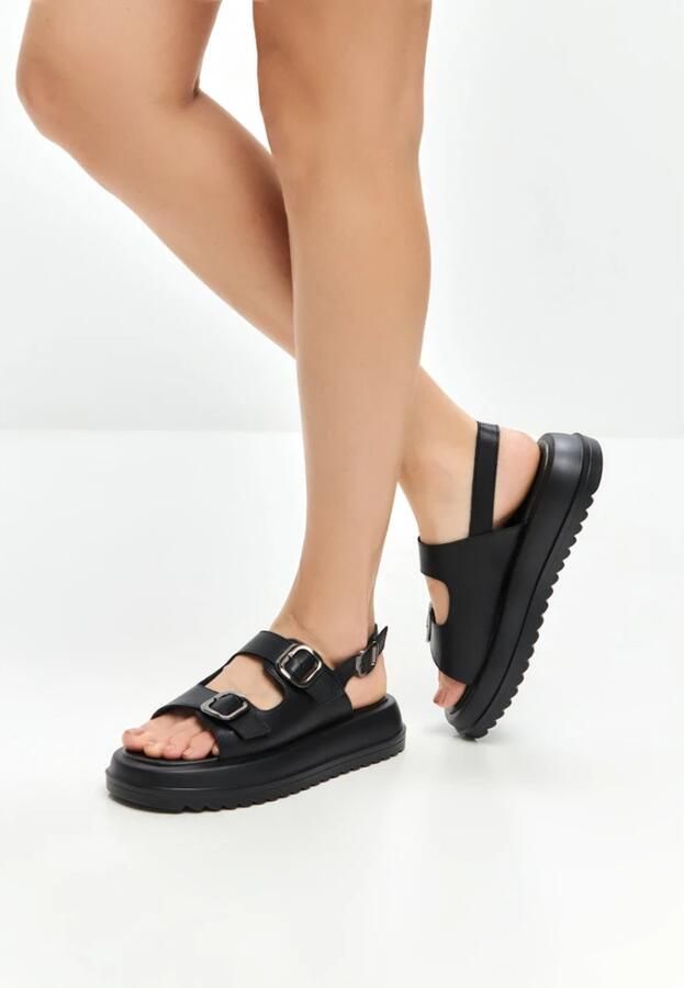 Cesare Gaspari Platform gespsandalen