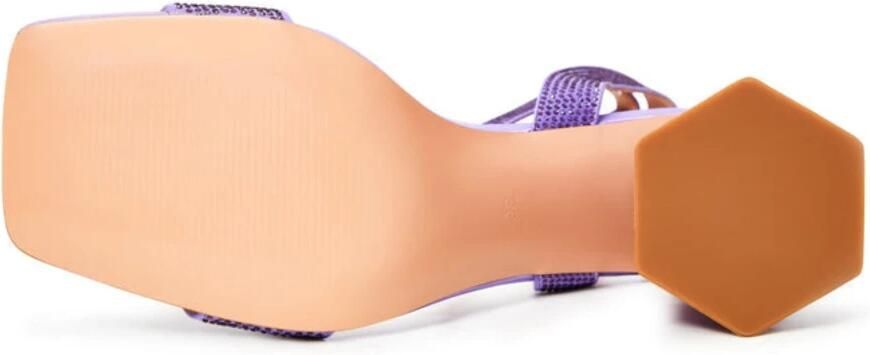 Cesare Gaspari Sandalen met bandjes blokhak en strass - Foto 2