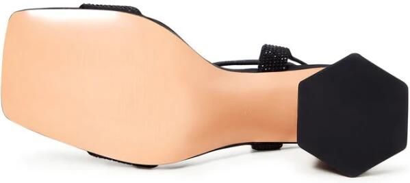 Cesare Gaspari Sandalen met bandjes blokhak en strass - Foto 2