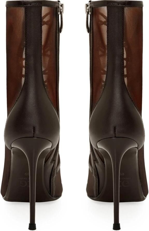 Cesare Gaspari Sheer Lace-Up Stiletto Enkellaarsjes - Foto 10