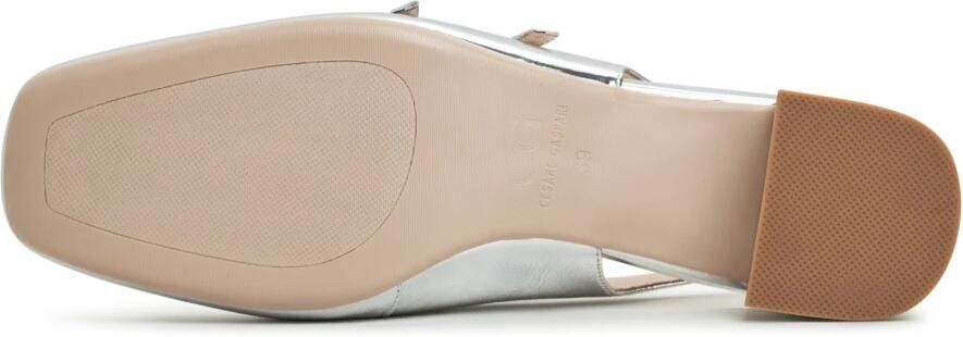 Cesare Gaspari Slingback Pumps met Blokhak Marisol Zilver - Foto 2
