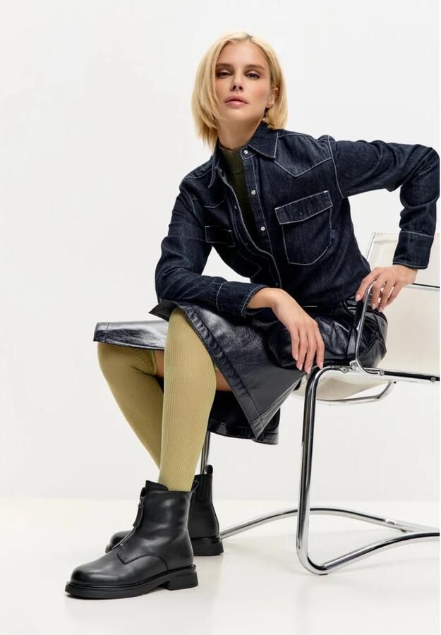 Cesare Gaspari Structured Lace-Up Combat Boot