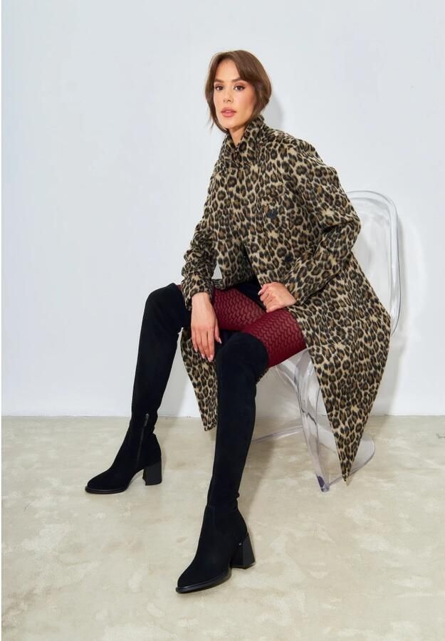 Cesare Gaspari Suede Chic Over-the-Knee Boots Black