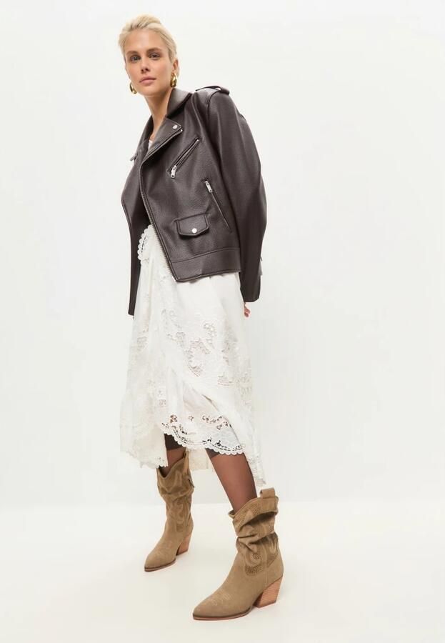 Cesare Gaspari Luxe Suede Cowboy Laarzen Bruin Brown Dames - Foto 2