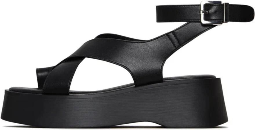 Cesare Gaspari Suede Cross-Strap Sandals Black