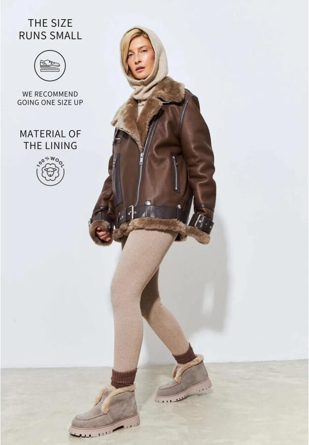 Cesare Gaspari Suède Enkellaarsjes Winter Beige Dames