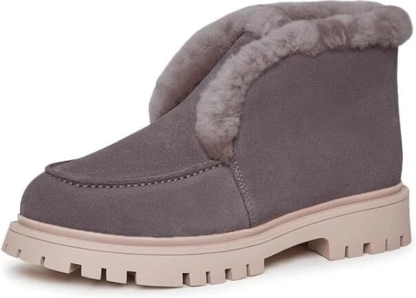 Cesare Gaspari Suède Enkellaarsjes Winter Beige Dames