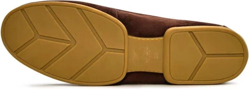 Cesare Gaspari Suede Lace-Up Loafers Bruin