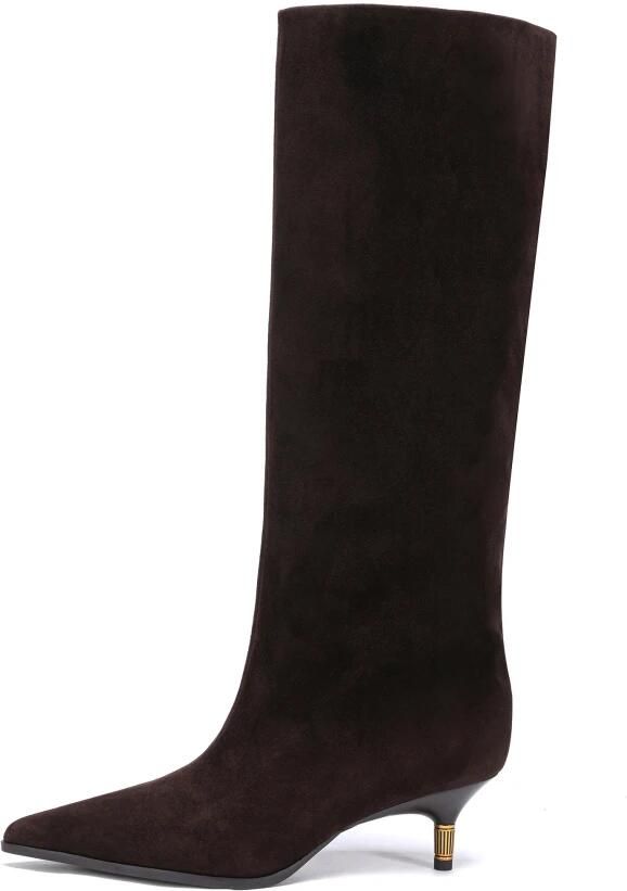 Cesare Gaspari Suede Pointed Knee Laarzen
