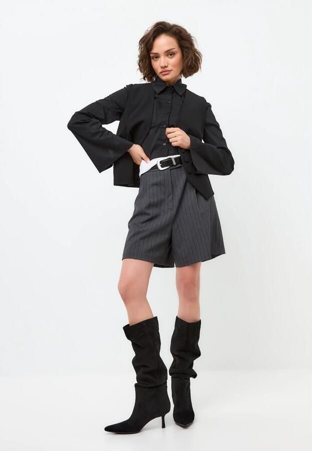 Cesare Gaspari Suede Slouchy Boots Stella Black