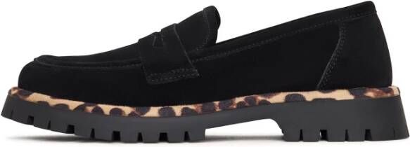 Cesare Gaspari Chique loafers met een chunky zool Lily Zwart