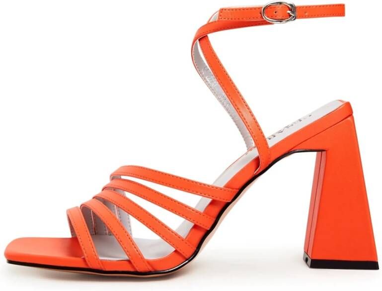 Cesare Gaspari Chunky Comfort Sandalen Oranje Orange Dames