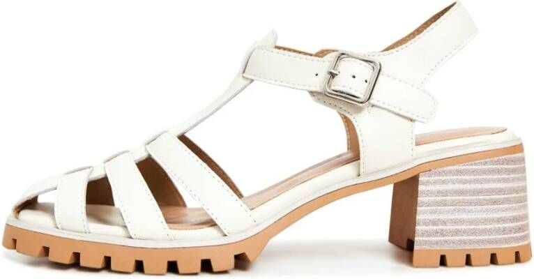 Cesare Gaspari Chunky Heel Sandalen Beige Dames