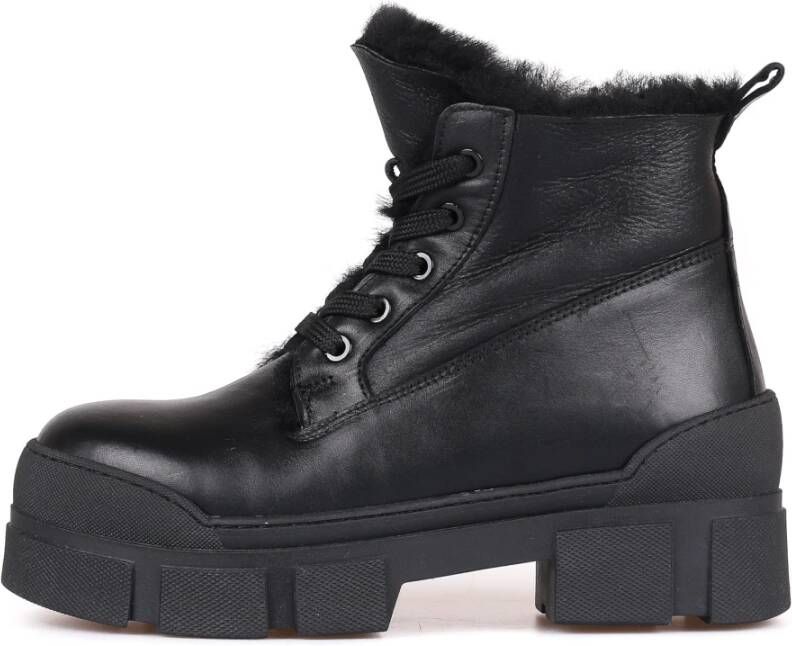 Cesare Gaspari Chunky Wool-Lined Ankle Boots
