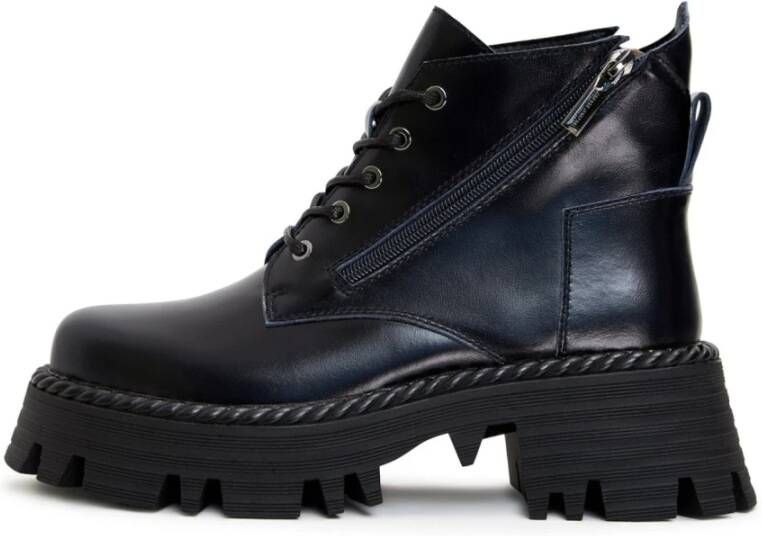Cesare Gaspari Combat Veter Enkellaarzen Blue Dames
