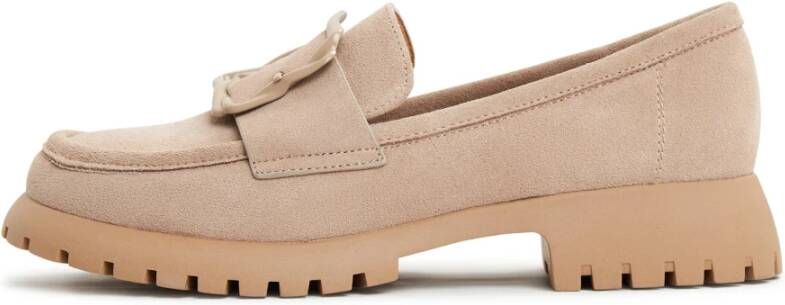 Cesare Gaspari Elegant Platform Loafers Beige Dames