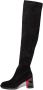 Cesare Gaspari Elegant Suede Over-the-Knee Boots Black Dames - Thumbnail 1