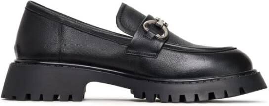 Cesare Gaspari Elegante Chunky Loafers Bry Zwart
