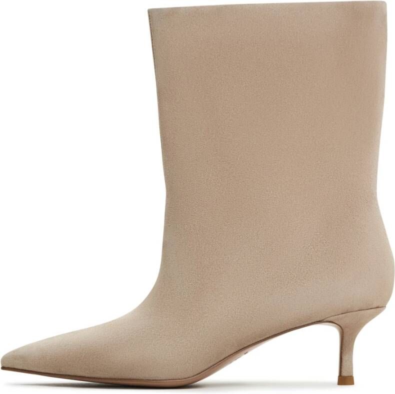 Cesare Gaspari Elegante Enkellaarzen Beige Dames