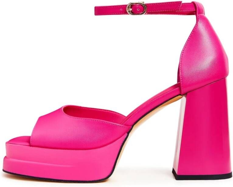 Cesare Gaspari Elegante Hoge Hak Sandalen Fushia Pink Dames