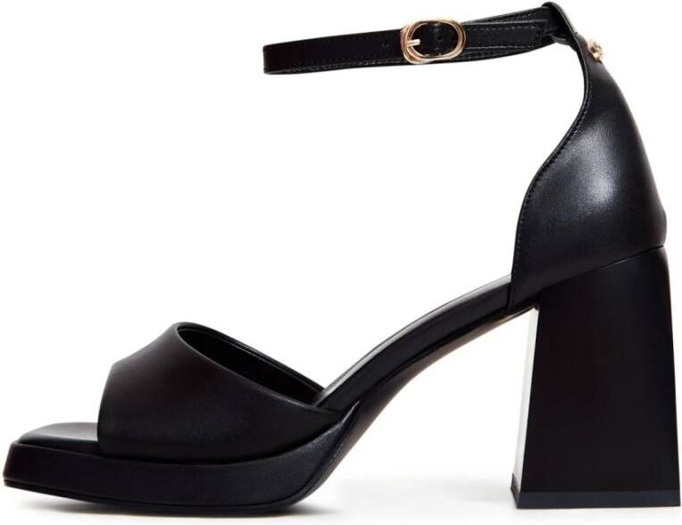 Cesare Gaspari Elegante Hoge Hak Sandalen Zwart Black Dames