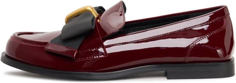 Cesare Gaspari Elegante loafers met zwarte strik Dorothy Patent Red