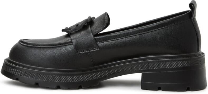 Cesare Gaspari Elegante Platform Loafers in Zwart Black Dames