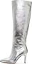Cesare Gaspari Elegante zilveren kniehoge metallic laarzen Trendy hoge hak state t schoeisel Zilver - Thumbnail 1