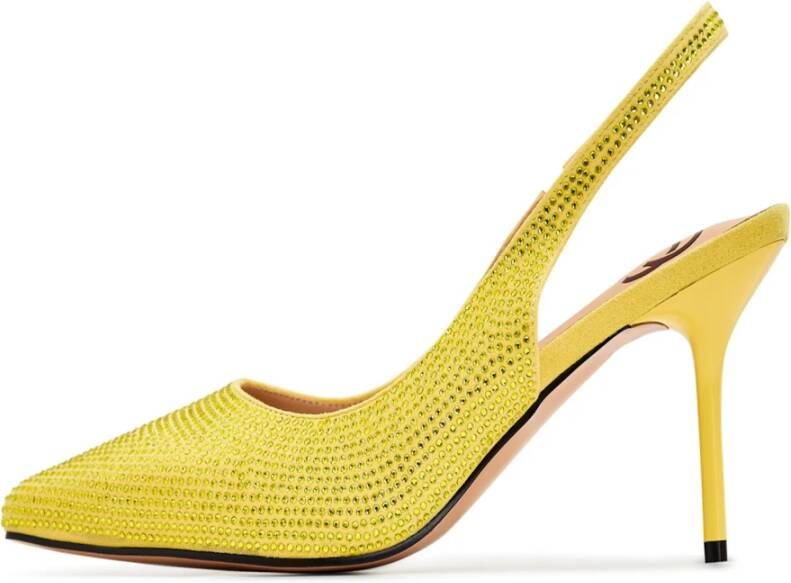 Cesare Gaspari Gele Blokhak Sandalen Harper Yellow Dames