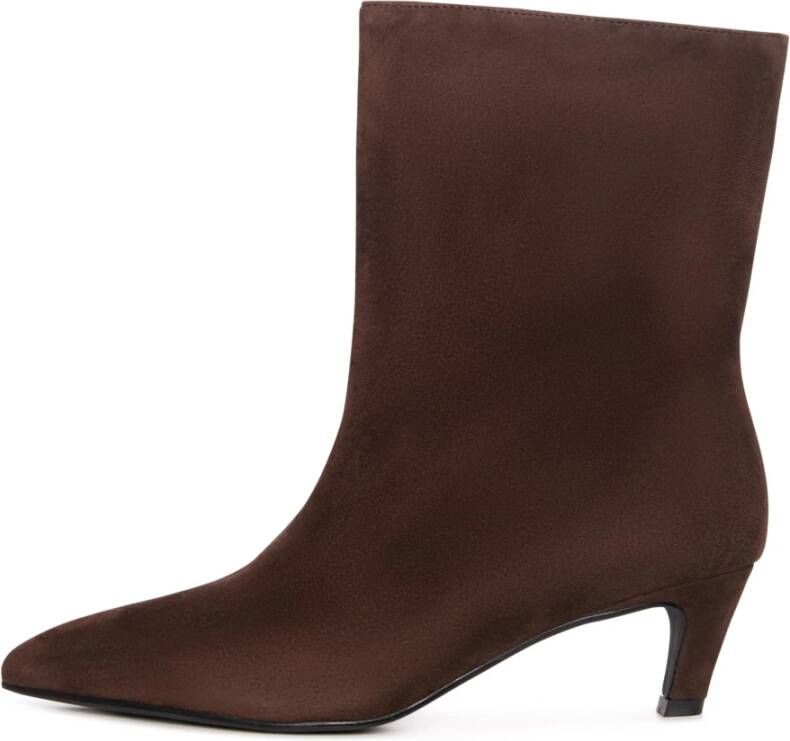 Cesare Gaspari Kitten Heel Enkellaarsjes Dolly Bruin