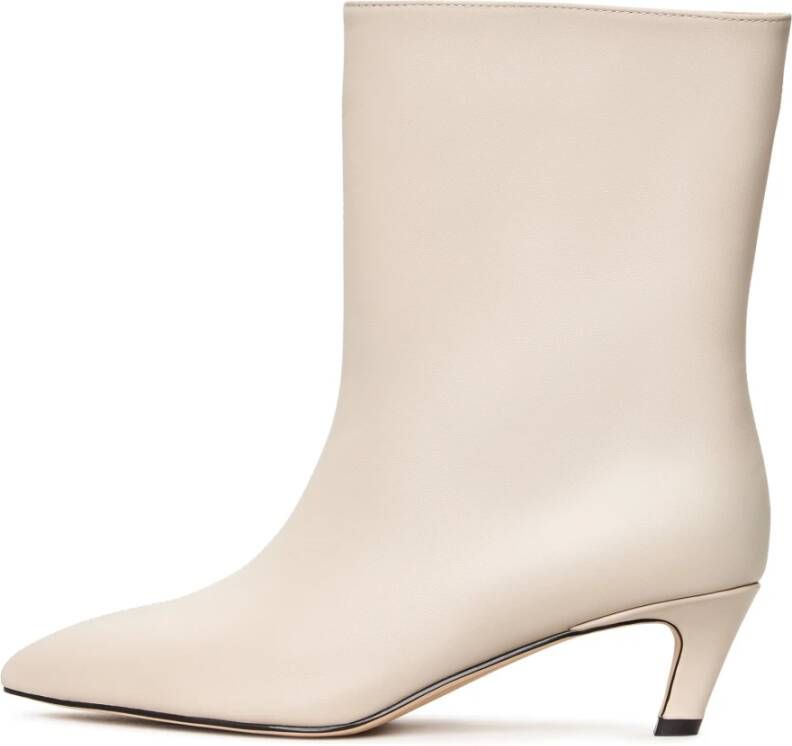 Cesare Gaspari Kitten Heel Enkellaarsjes Dolly Wit
