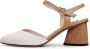 Cesare Gaspari Klassieke Blokhak Leren Pump Beige Dames - Thumbnail 1