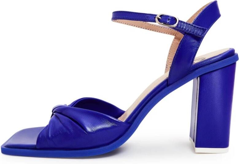 Cesare Gaspari Klassieke Blokhak Sandalen Blauw Blue Dames