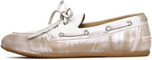 Cesare Gaspari Klassieke Loafers van versleten leer met wit effect
