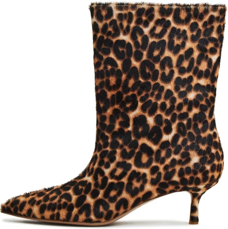 Cesare Gaspari Leopard Klassieke Enkellaarzen Brown Dames