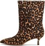 Cesare Gaspari Leopard Klassieke Enkellaarzen Brown Dames - Thumbnail 1