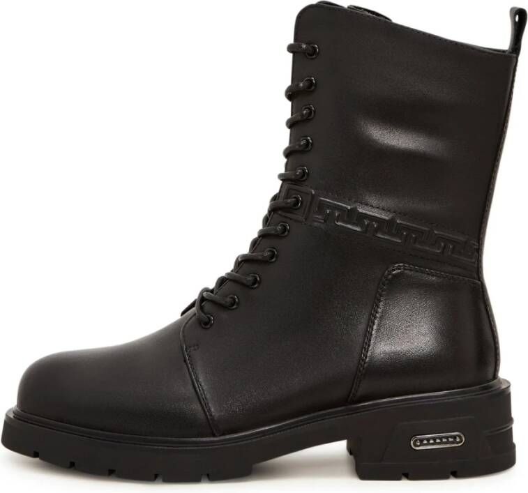 Cesare Gaspari Leren Blokhak Enkellaarzen Black Dames