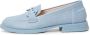 Cesare Gaspari Leren blokhak loafers Blauw Blue Dames - Thumbnail 1