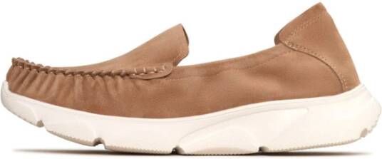 Cesare Gaspari Leren Platform Mocassins Alisa Beige