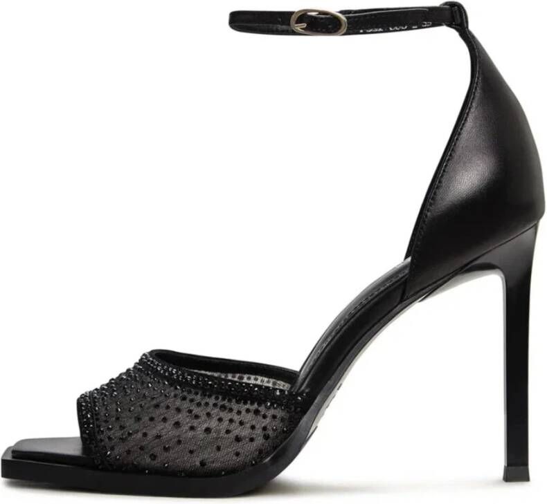 Cesare Gaspari Luxe Crystal Enkelband Hakken Zwart