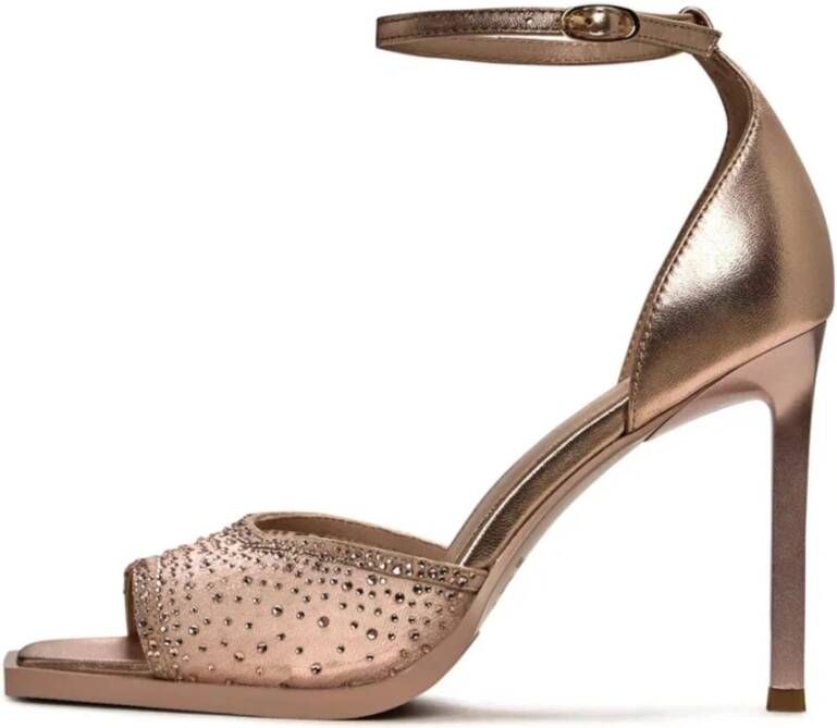 Cesare Gaspari Luxe Kristal Enkelband Hakken Beige