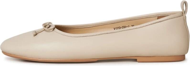 Cesare Gaspari Luxe Leren Ballerina Beige Dames