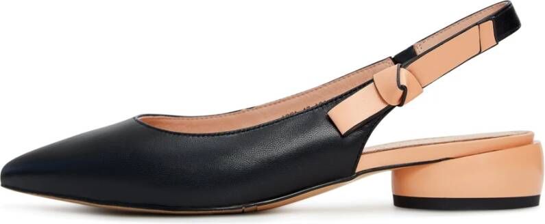 Cesare Gaspari Luxe Leren Ballerina Zwart Black Dames