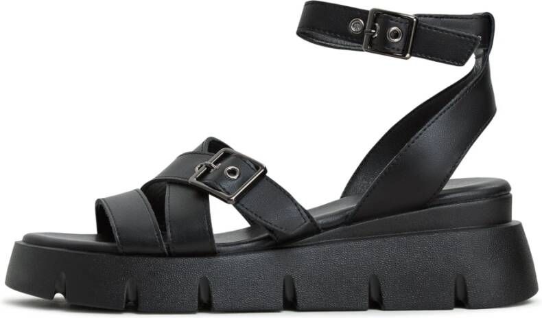 Cesare Gaspari Luxe Platform Sandalen Black Dames