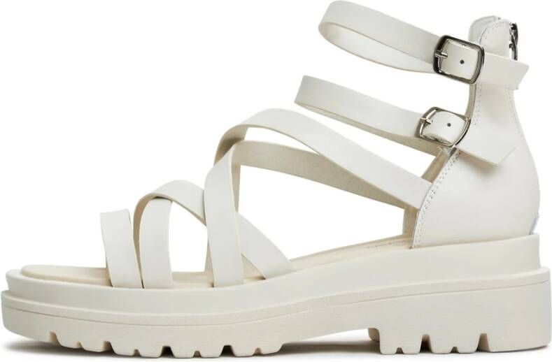 Cesare Gaspari Luxe Platform Sandalen Wit White Dames