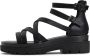 Cesare Gaspari Luxe Platform Sandalen Zwart Black Dames - Thumbnail 1