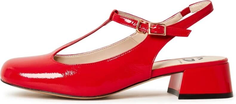 Cesare Gaspari Rode Slingback Pumps Irina Red Dames